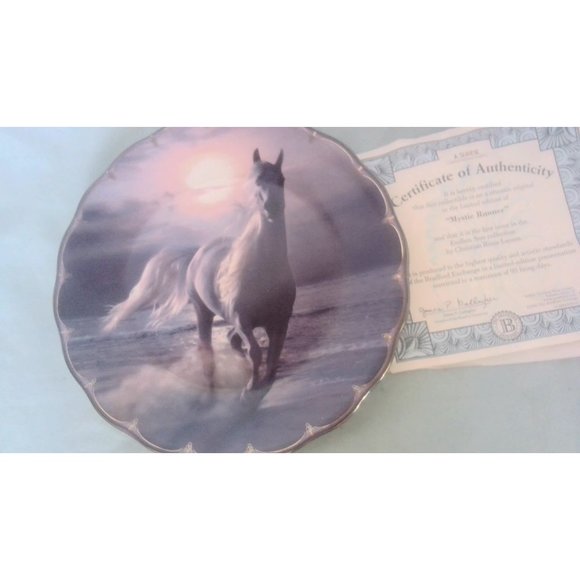 Mystic Running Stallion Braford Exchange Ltd. Collector Plate By Christian Riese - Picture 1 of 6